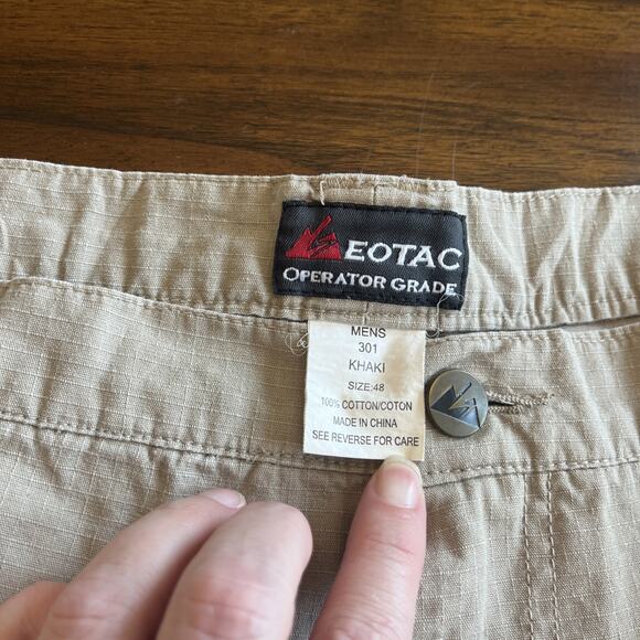 EOTAC 301 Men's Operator Grade 7oz Rip Stop Cargo Shorts Size 48 Khaki Tan - Picture 8 of 10
